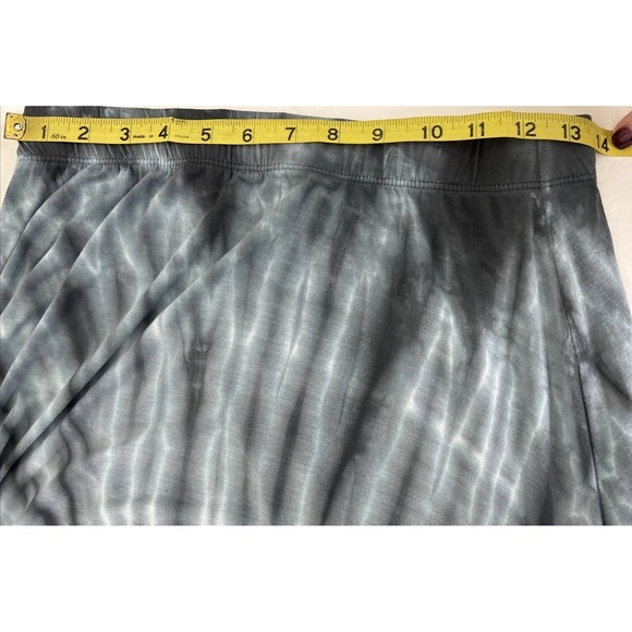 GO Couture Tie Dye Maxi Skirt Womens XL Asymmetric Hem Blue Festival Boho USA - Picture 5 of 8